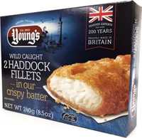 Cod fillet & chips crispy battered