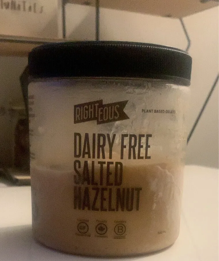 Dairy Free Salted Hazelnut Plant Based Gelato