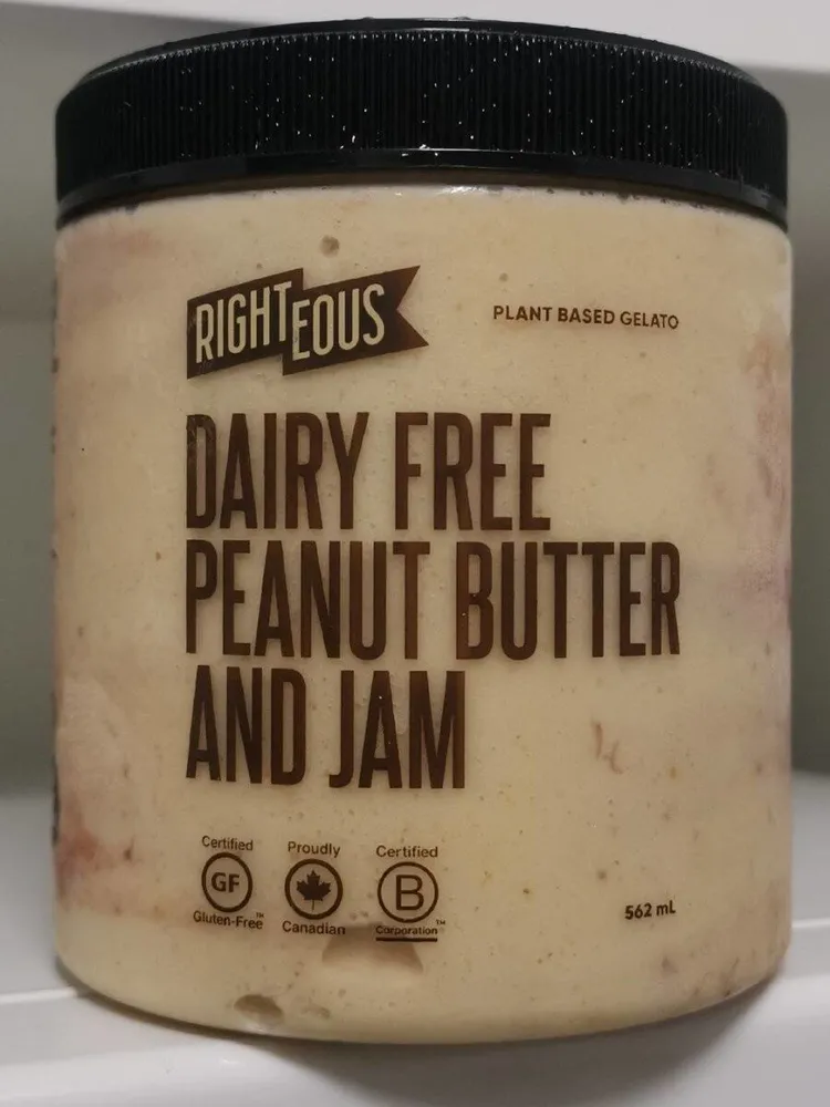 Dairy free peanut butter and jam ice cream