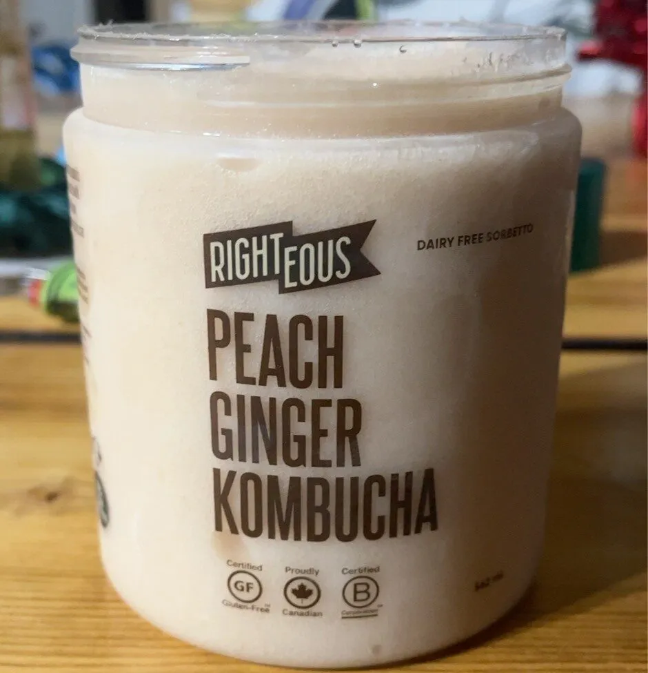 Peach ginger kombucha