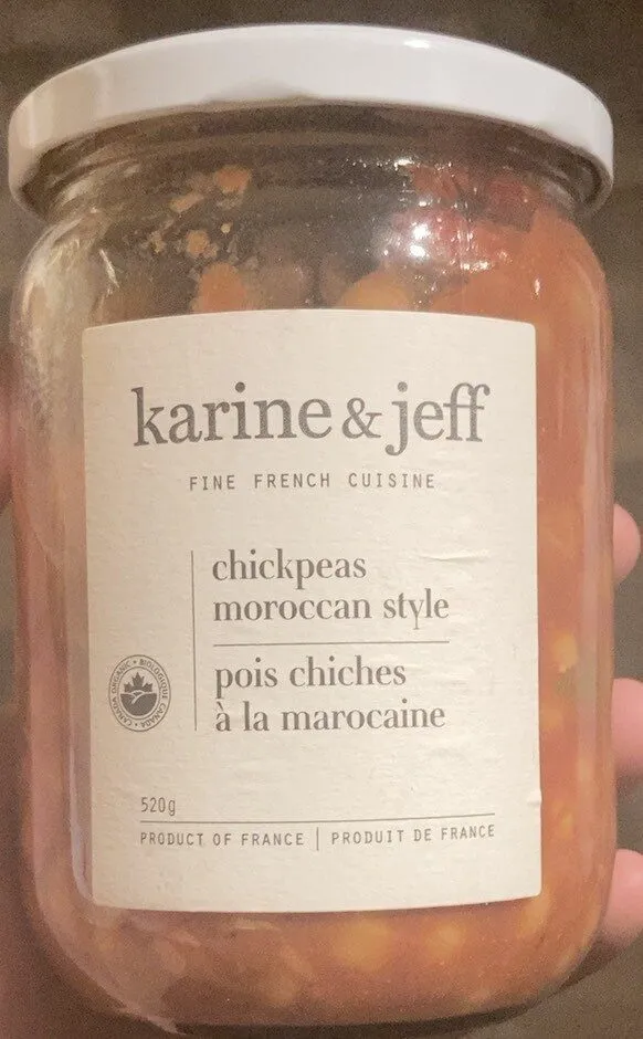 Karine & Jeff chick Peas Morrocan Style 95% Organic