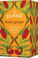 Three ginger tea bags
