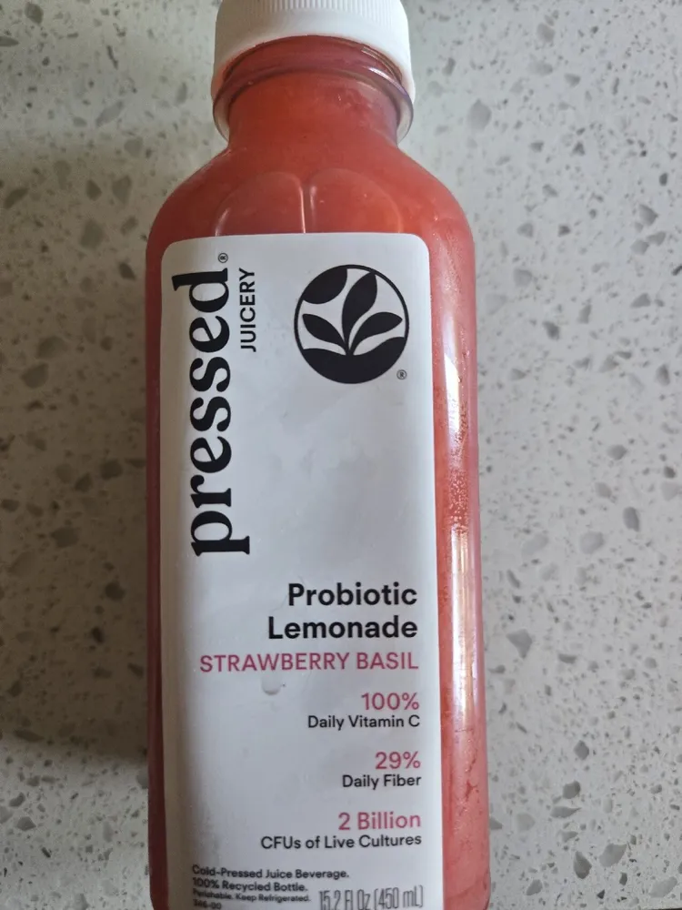 Probiotic Lemonade Strawberry Basil