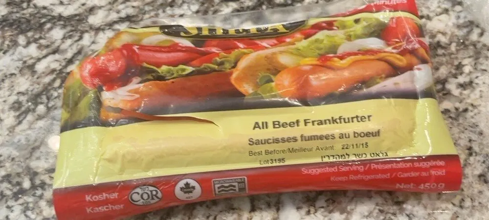 all beef frankfurter