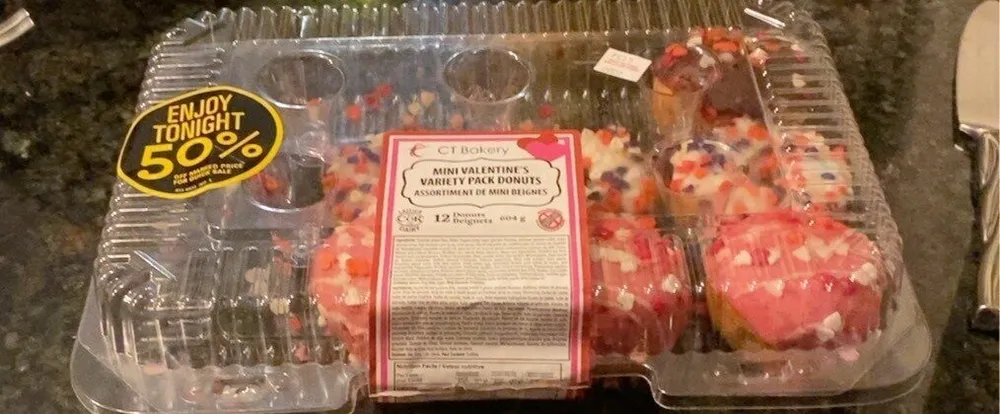 Mini valentine’s variety pack donuts