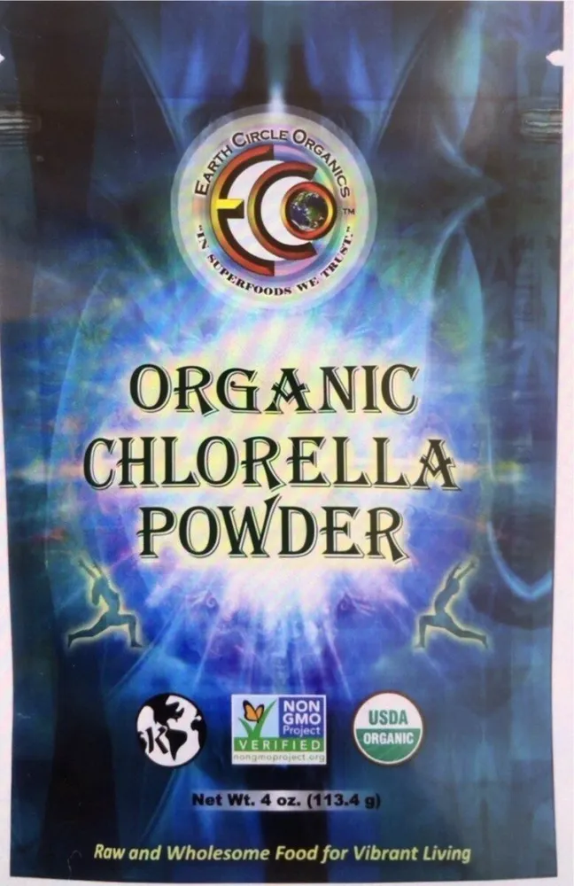 Earth Circle Organics Chlorella Powder - Organic - 4 Oz