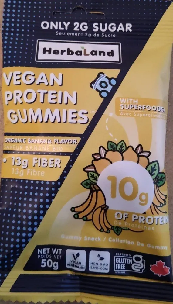 Vegan Protein Gummies: Organic Banana