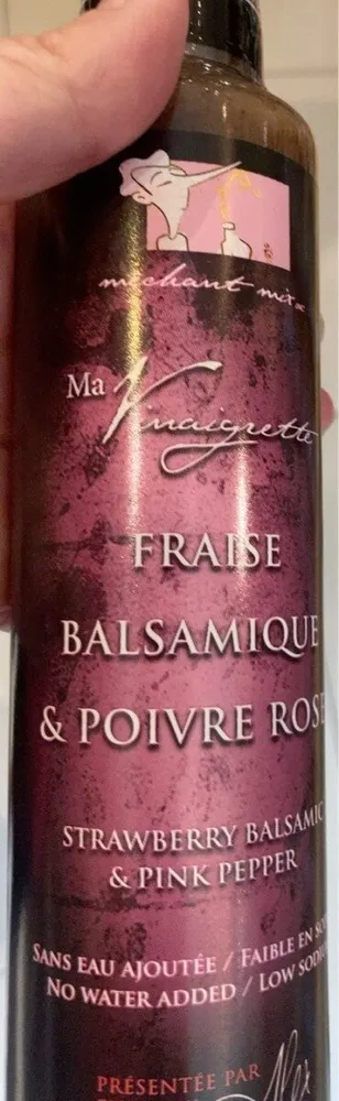 Vinaigrette fraise balsamique piivre rose