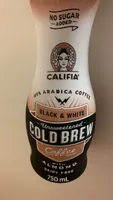 Unsweetened cold brew coffee with almond (dairy free)