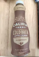 Espresso cold brew coffee with almond