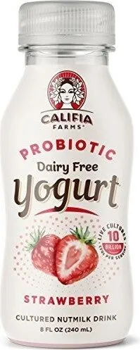 Strawberry probiotic drinkable yogurt