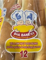 Yellow hot dog buns