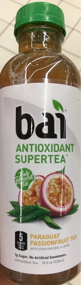Bai, antioxidant supertea, bottled tea, paraguay passionfruit