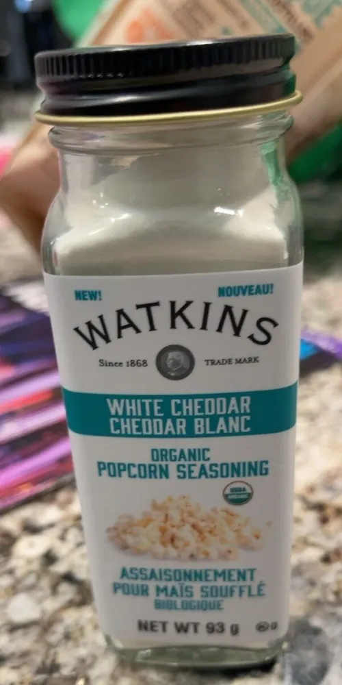 white chedder organic popcorn seasonint