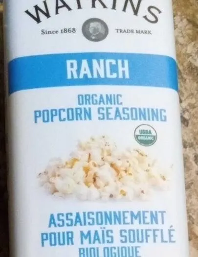 Watkins assaisonnement pour maïs soufflé biologique ranch