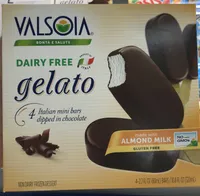 Almond Milk Dairy Free Gelato Mini Bars Dipped In Chocolate