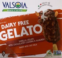 Dairy Free Gelato Vanilla Gelato With Chocolate Coating & Almonds