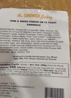 Ham  Swiss Cheese on Tx Toast Sandwic