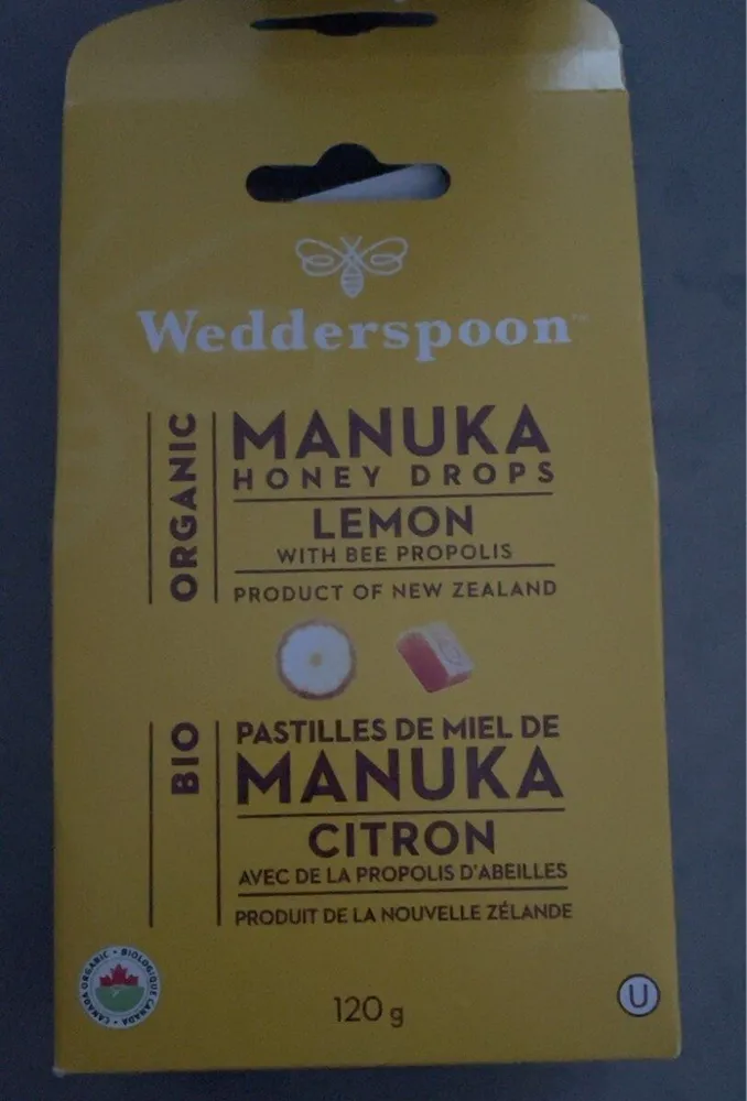 Organic Manuka Honey Drops Lemon With Bee Propolis