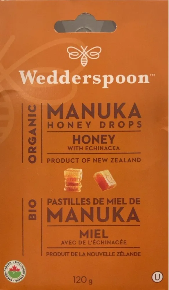 Organic Manuka Honey Drops, Honey With Echinacea