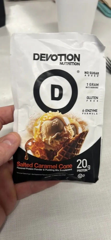 Salted Caramel Cone Flavored Protein Powder & Pudding Mix Supplement