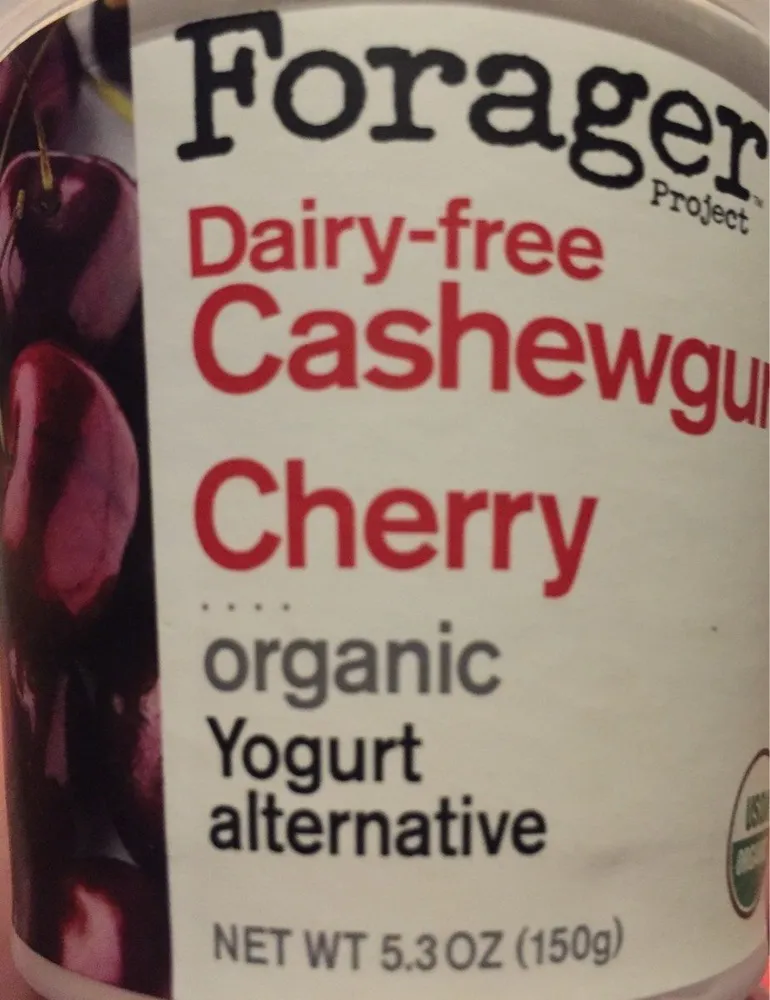 Cherry organic dairy-free cashewgurt yogurt, cherry
