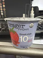 Greek Strawberry Rhubarb coconut cashew yogurt