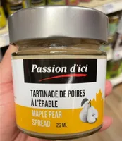 Tartinade de poires a l’erable