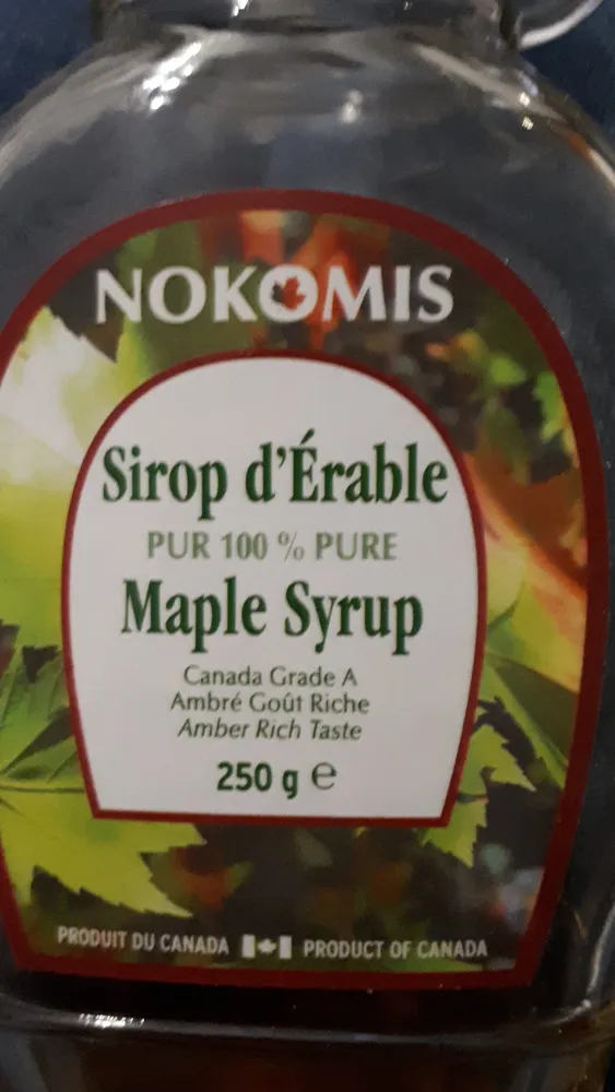 Sirop D'érable 250g Pur 100% Origine Canada