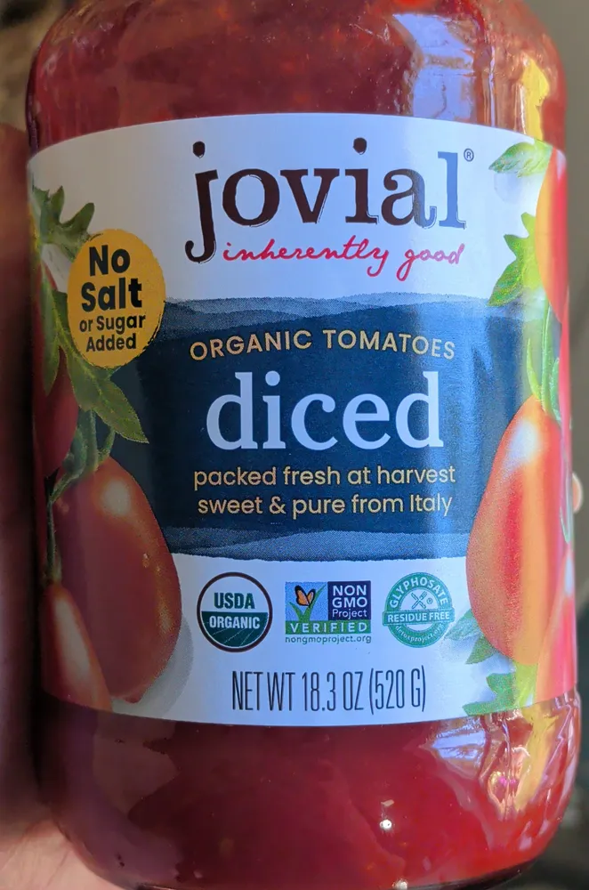 Tomatoes, Diced, Organic