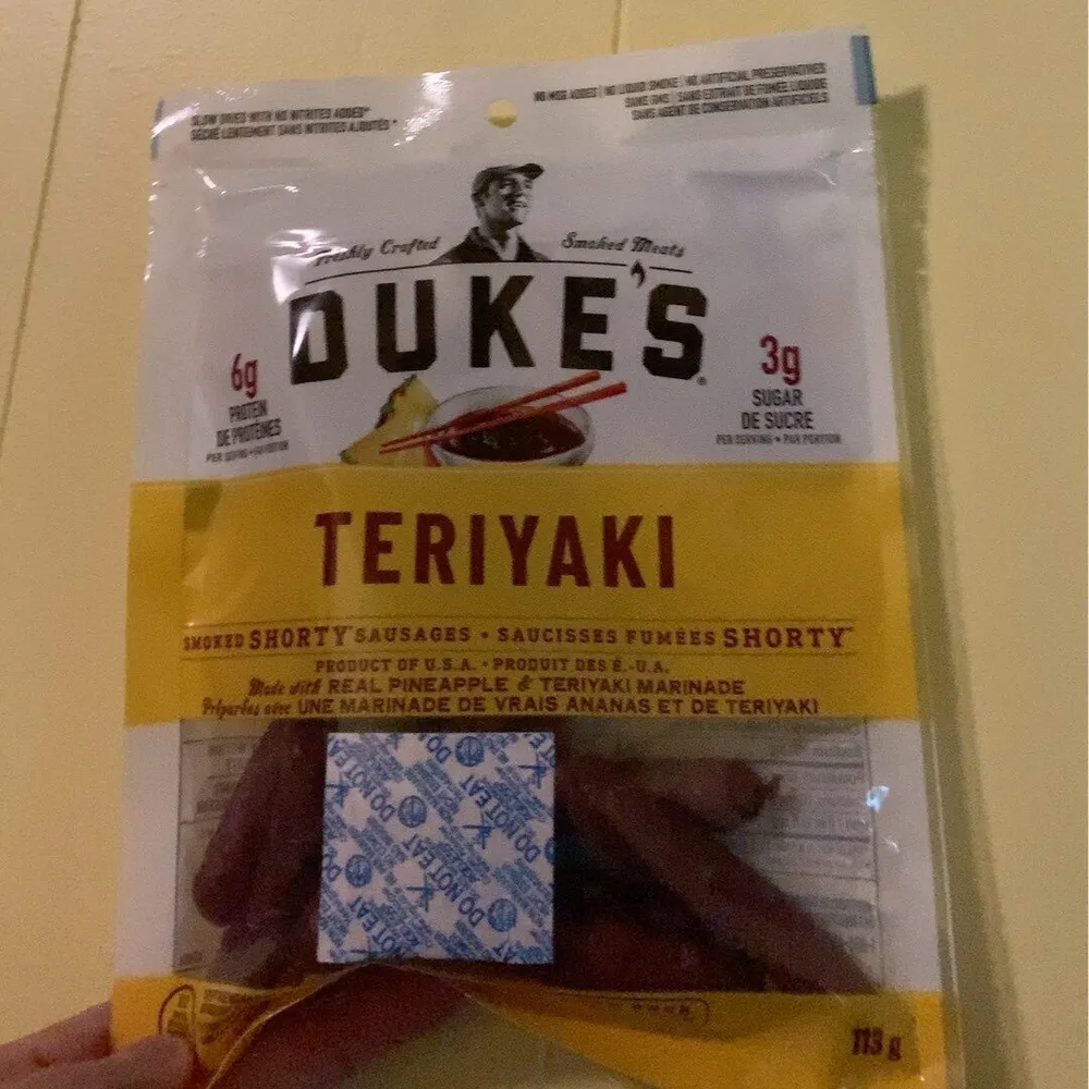 Teriyaki smoked shorty’s sausages
