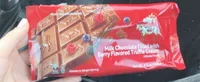 Milk chocolate filled with berry flavored truffle cream