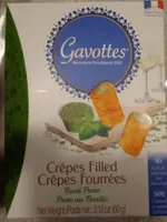 Crepes filled basil pesto