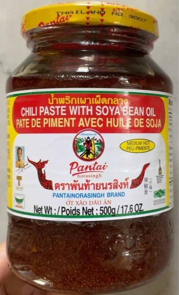 Chili paste with soya bean oil