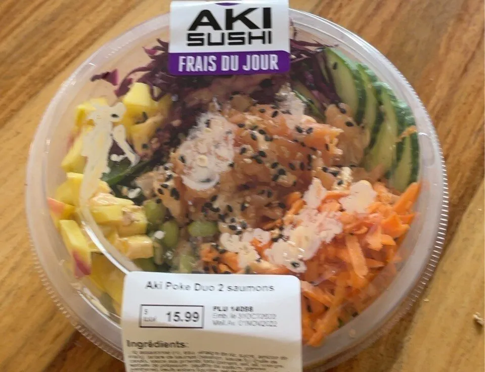 Aki poke duo 2 saumons