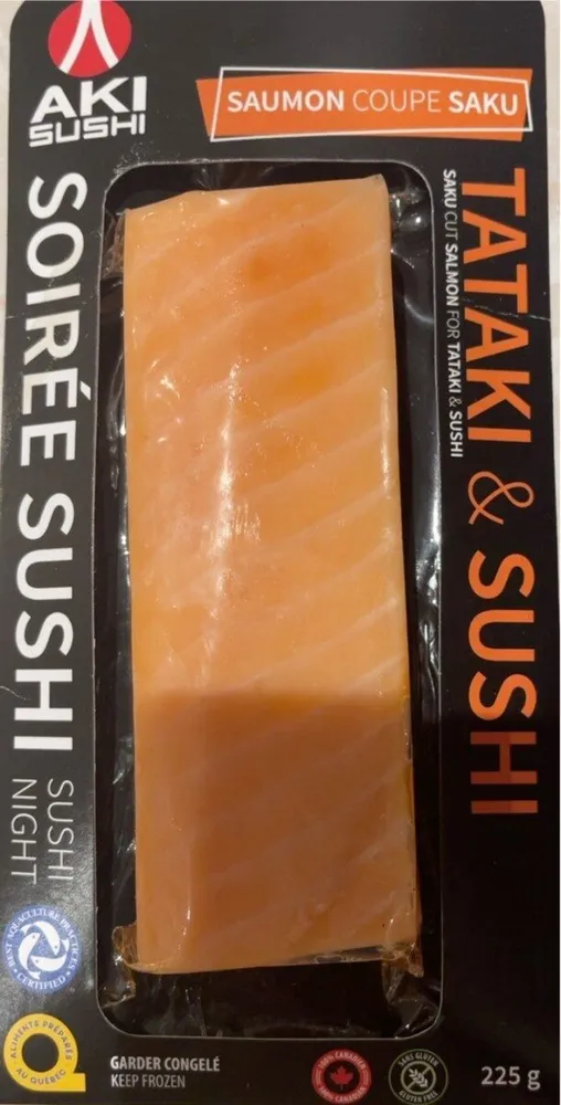 Saumon coupe saku