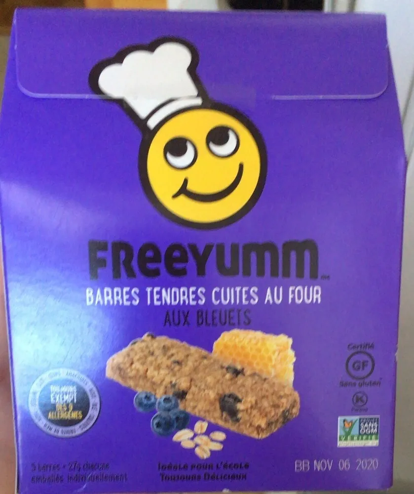 Barres tendres cuites au four