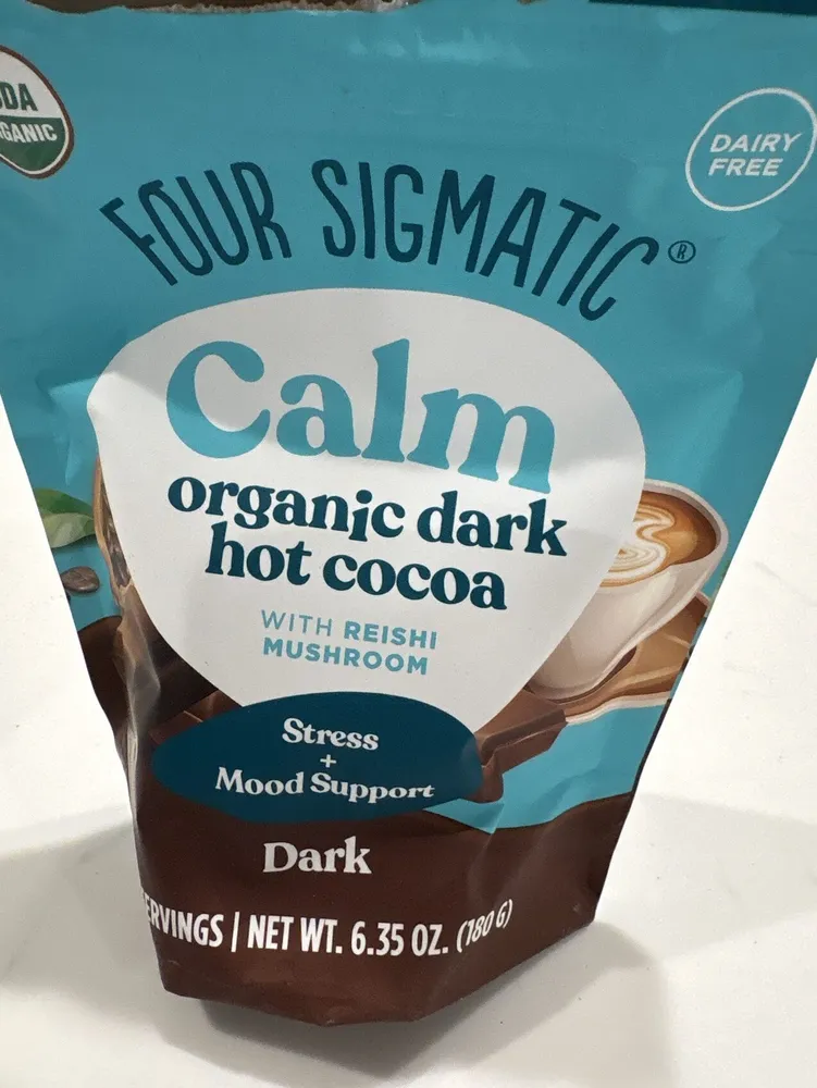 Calm organic dark hot cocoa
