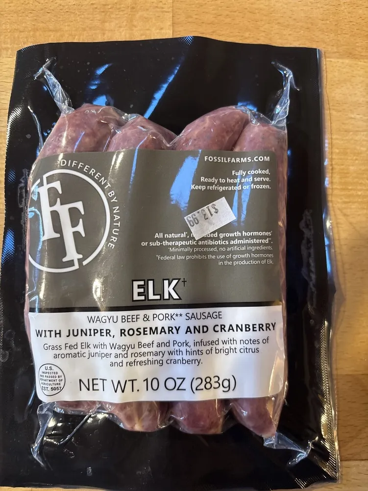 Elk Sausage with Juniper, Rosemary & Cranberry