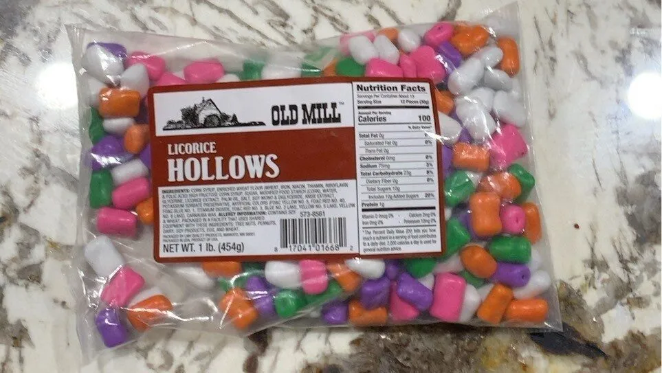 Licorice hollows