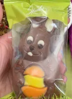 Decorated hollow milk chocolate