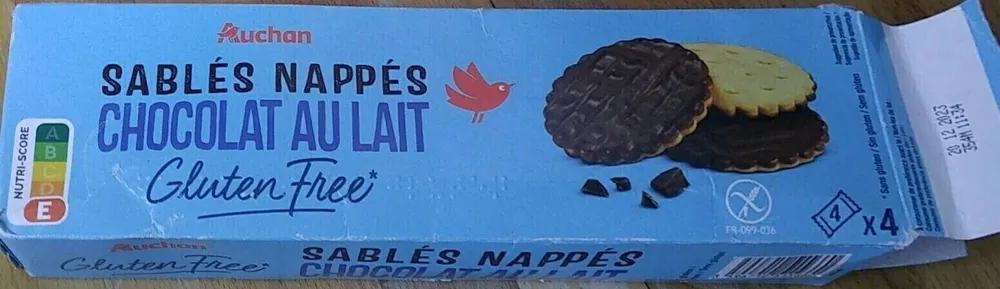 Sablés nappés chocolat au lait
