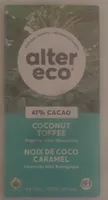 47% Cacao Coconut Toffee Organic Dark Chocolate