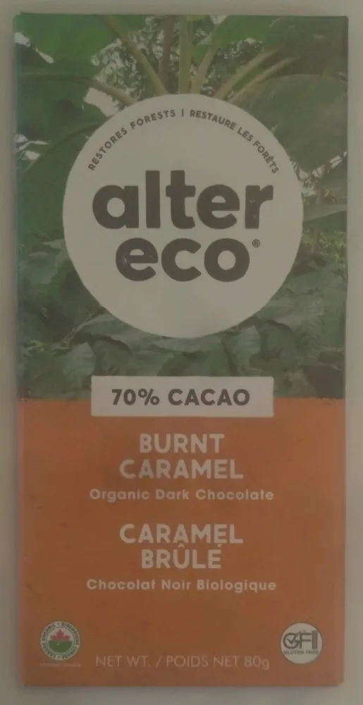 BURNT CARAMEL Organic Dark Chocolate