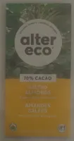 70% Cacao Salted Almonds Organic Dark Chocolate