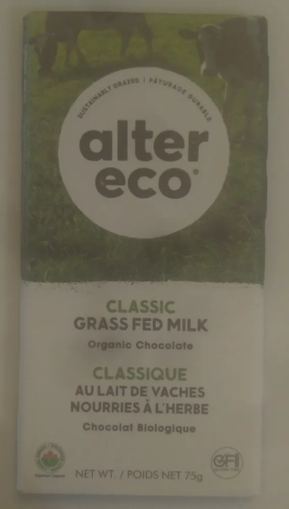 Classic Grass Fed Organic Milk Chocolate