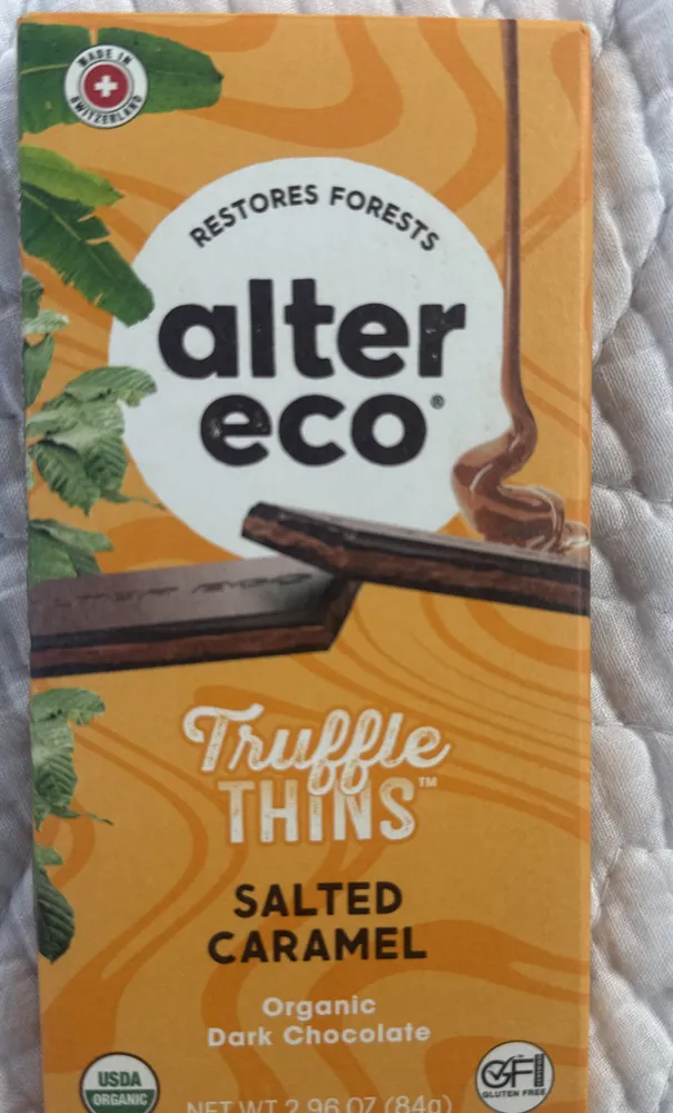 Truffle thins salted caramel dark chocolate