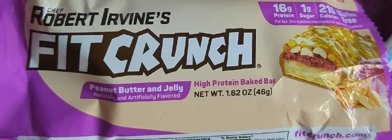Robert Irvine's Fit Crunch Peanut Butter and Jelly High Protein Baked Bar