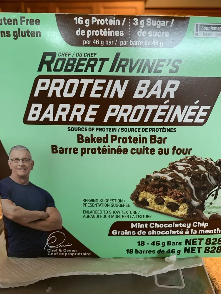 Baked Protein Bars Mint Chocolate Chip