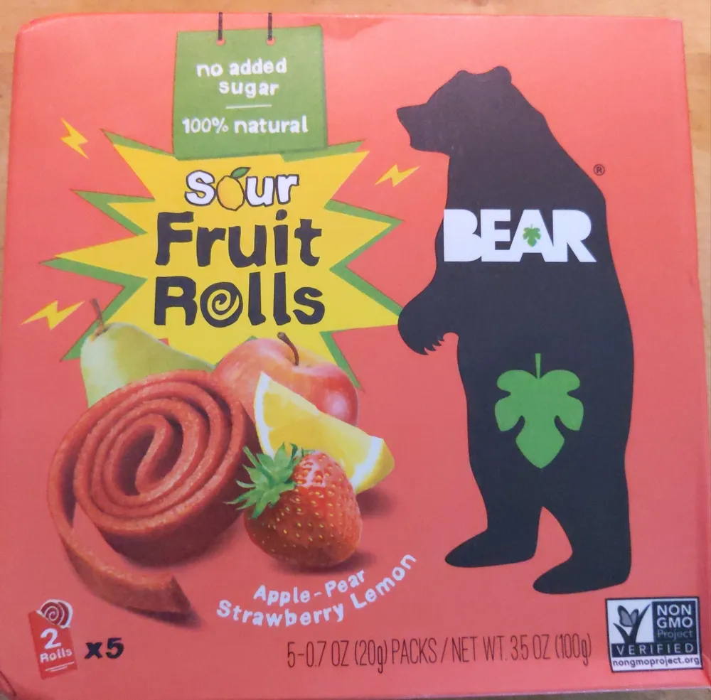 Gently dried fruit rolls